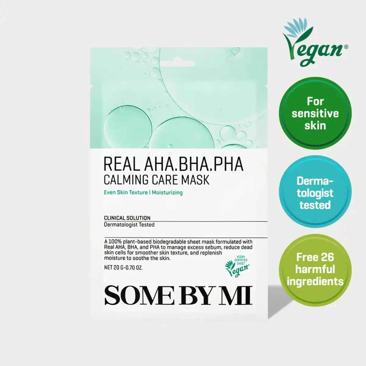 SOME BY MI Real AHA/BHA/PHA Calming Care Mask 20g