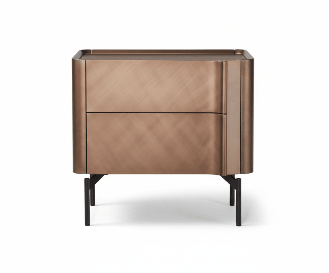 Berlin Caramel Leather Bed