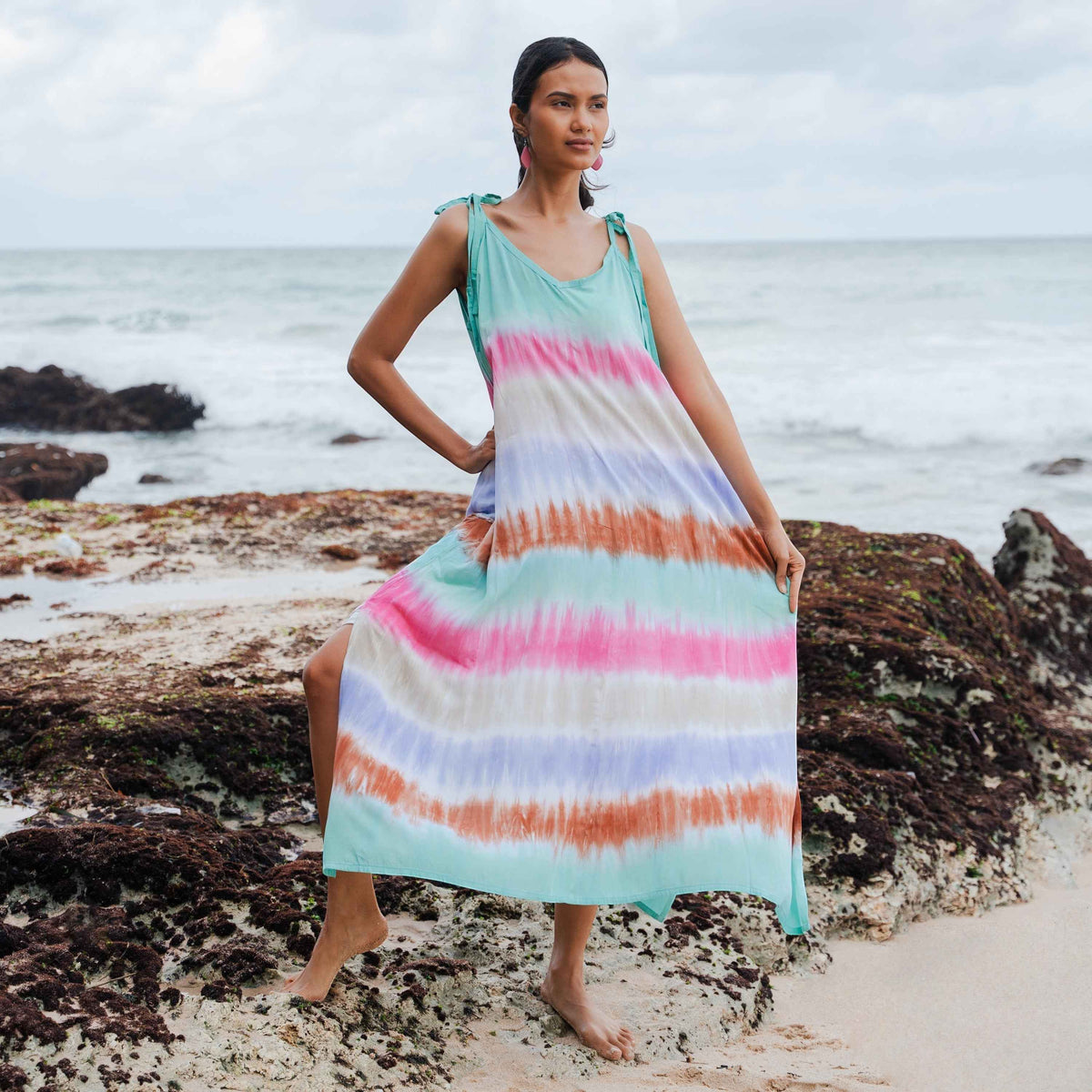 Stripey Dress - Rainbow