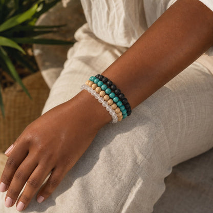 Turquoise Round Bracelet - 8mm (Enhanced)