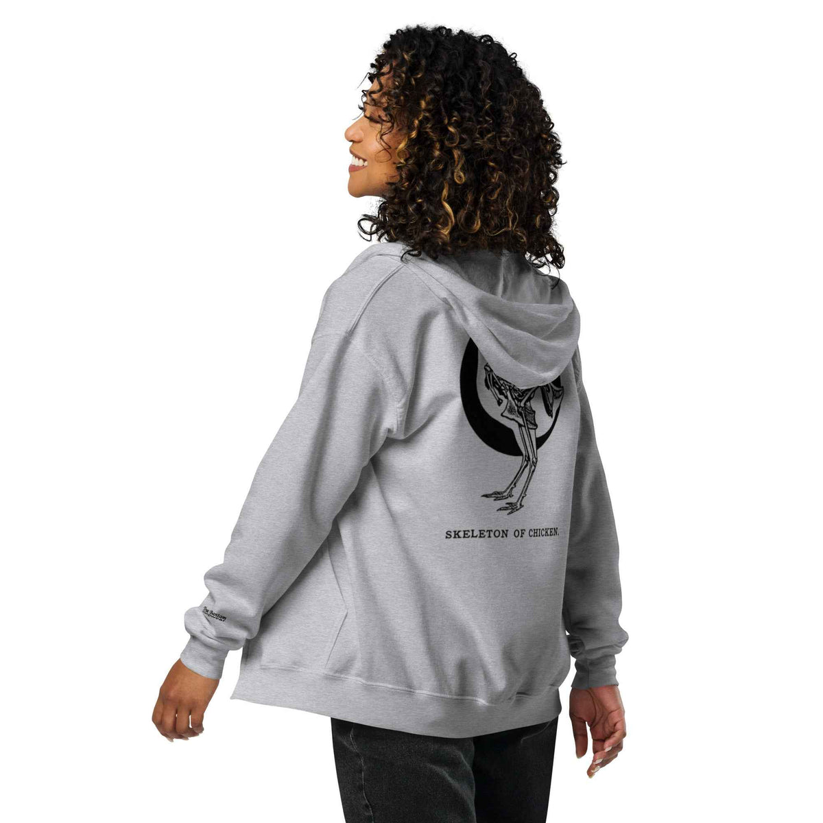 Retro Chicken Skeleton Unisex heavy blend zip hoodie