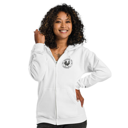 Retro Chicken Skeleton Unisex heavy blend zip hoodie