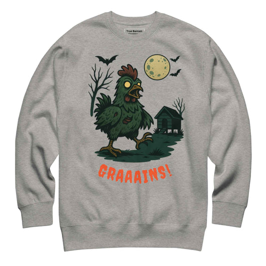 Halloween Zombie Chicken Scene Unisex Premium Sweatshirt