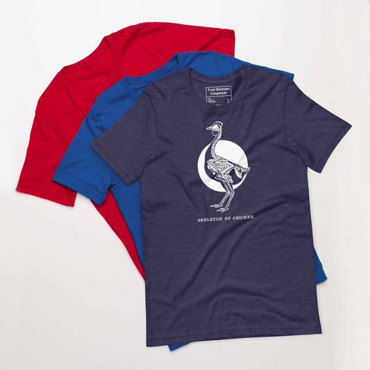 Retro Chicken Skeleton Unisex t-shirt
