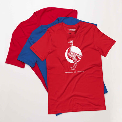 Retro Chicken Skeleton Unisex t-shirt