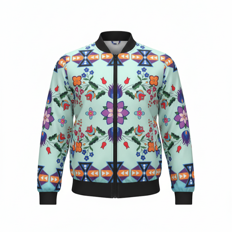 Floral Sky Bomber Jacket