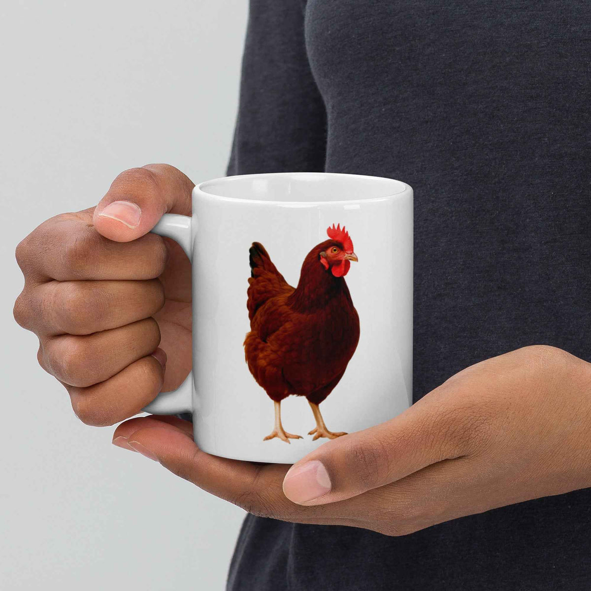 Rhode Island Red white glossy mug