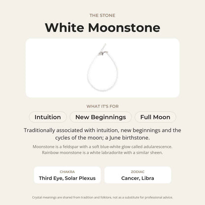 White Moonstone Bracelet - 2-3mm